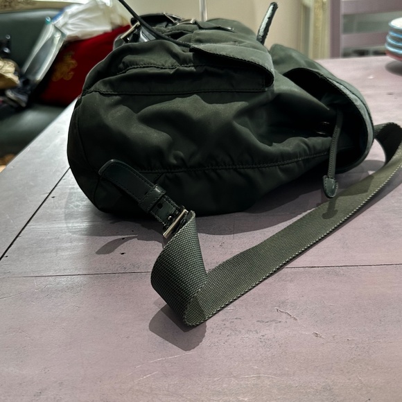 Prada dark green Nylon Backpack - Picture 8 of 14